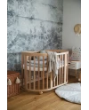 Ovale 7-in-1 babybed met matras - Natuurlijk | Waldin