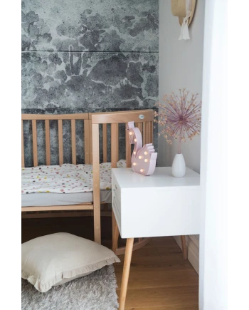 Ovale 7-in-1 babybed met matras - Natuurlijk | Waldin