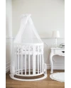 Ovale 7-in-1 babybed met matras - Wit | Waldin®