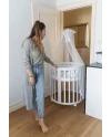 Ovale 7-in-1 babybed met matras - Wit | Waldin®