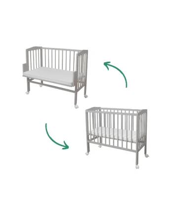 2-in-1 kinderbed met matras - Grijs