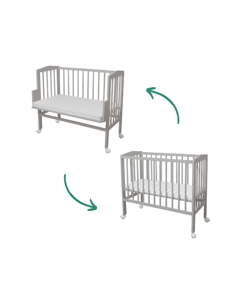 2-in-1 kinderbed met matras - Grijs 2-in-1 kinderbed met matras - Grijs