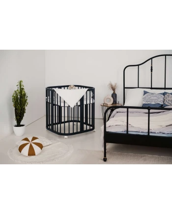 7-in-1 babybed met matras - Grafiet | Waldin