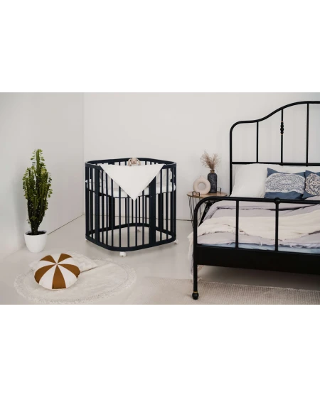 7-in-1 babybed met matras - Grafiet | Waldin