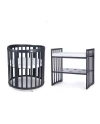 Ovale 7-in-1 babybed met matras - Grafiet