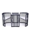 Ovale 7-in-1 babybed met matras - Grafiet