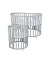 Ovale 7-in-1 babybed met matras - Grijs | Waldin®