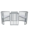 Ovale 7-in-1 babybed met matras - Grijs | Waldin®