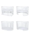 Ovale 7-in-1 babybed met matras - Wit | Waldin®