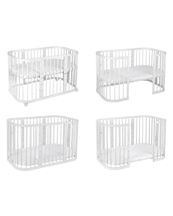 7in1 kinderbed met matras Wit | Waldin