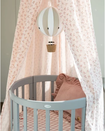 Ovale 7-in-1 babybed met matras - Grijs | Waldin®
