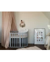 Ovale 7-in-1 babybed met matras - Grijs | Waldin®