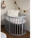 Ovale 7-in-1 babybed met matras - Grijs | Waldin®
