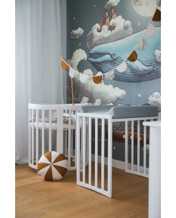 Waterdicht hoeslaken voor ovaal 7-in-1 babybedje | Waldin