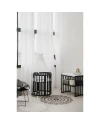 Ovale 7-in-1 babybed met matras - Grafiet