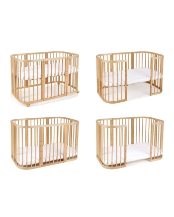 7in1 babybed met matras - Natuurlijk | Waldin
