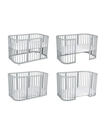 7in1 kinderbed met matras Grijs | Waldin