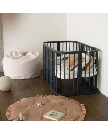 7-in-1 babybed met matras - Grafiet | Waldin