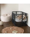 7-in-1 babybed met matras - Grafiet | Waldin
