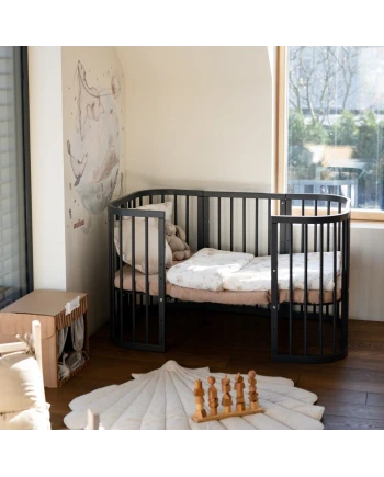 7-in-1 babybed met matras - Grafiet | Waldin