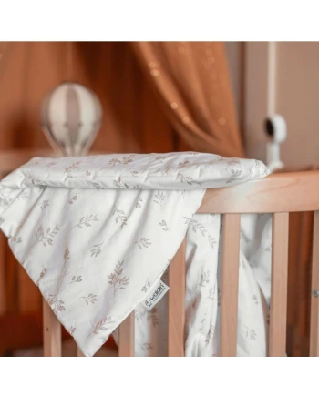 Baby wikkeldeken – 2in1 dekbed en kussen – Bruine bladeren Waldin
