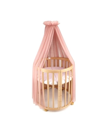 Tule wieghemel Roze + hemelstandaard