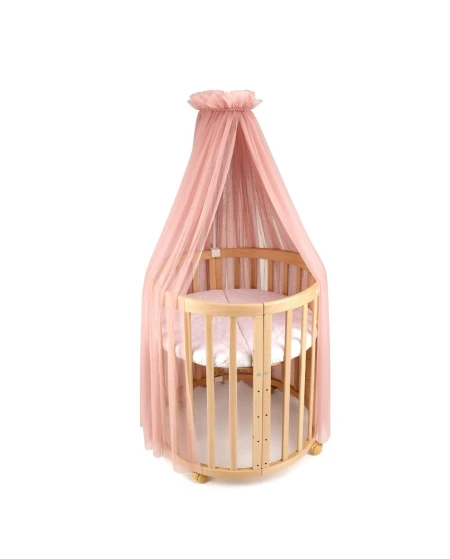 Tule wieghemel Roze + hemelstandaard