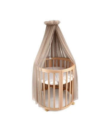 Tule wieghemel Taupe + hemelstandaard