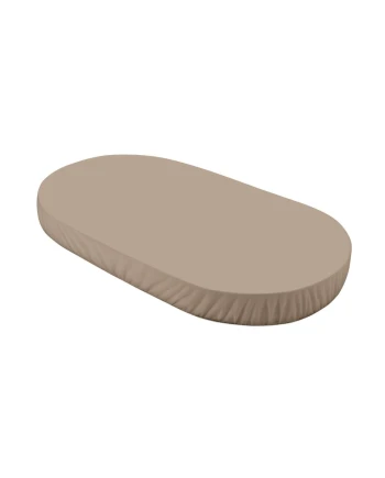 Katoenen hoeslaken 123x73 cm – Ovaal Taupe