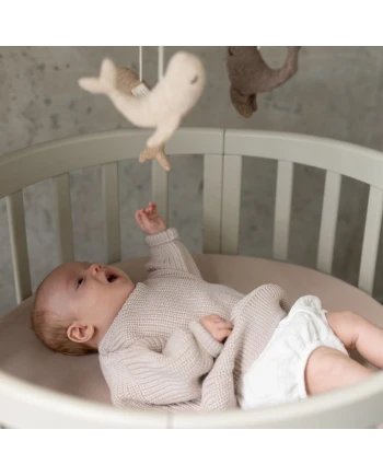 Ovale 7-in-1 babybed met matras - Olijfgroen