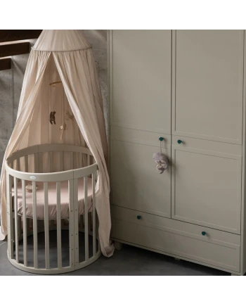 Ovale 7-in-1 babybed met matras - Olijfgroen