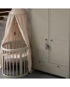 Ovale 7-in-1 babybed met matras - Olijfgroen