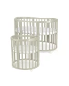 Ovale 7-in-1 babybed met matras - Olijfgroen