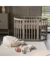 Ovale 7-in-1 babybed met matras - Olijfgroen