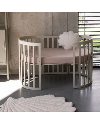 Ovale 7-in-1 babybed met matras - Olijfgroen