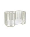 7-in-1 babybed met matras - Olijfgroen