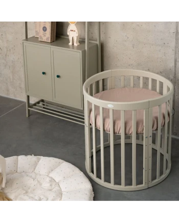 Katoenen hoeslaken 73x73 cm – Ovaal 7-in-1 babybedje WALDIN