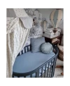 Katoenen hoeslaken 123x73 cm – Ovaal Blauw | Waldin