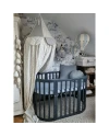Katoenen hoeslaken 123x73 cm – Ovaal Blauw | Waldin
