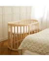 Ovale 7-in-1 babybed met matras - Natuurlijk | Waldin