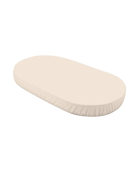 Katoenen hoeslaken 124x73 cm – Ovaal Beige | Waldin