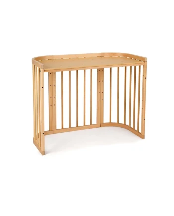 5in1 kinderbed met matras en wiegoptie - Naturel