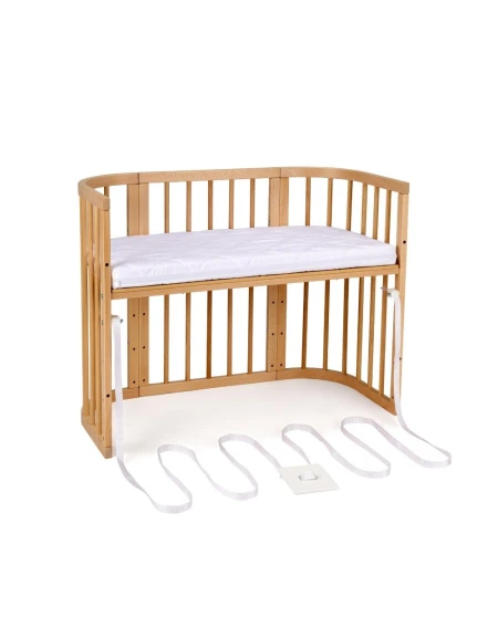 5in1 kinderbed met matras en wiegoptie - Naturel