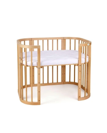 5in1 kinderbed met matras en wiegoptie - Naturel