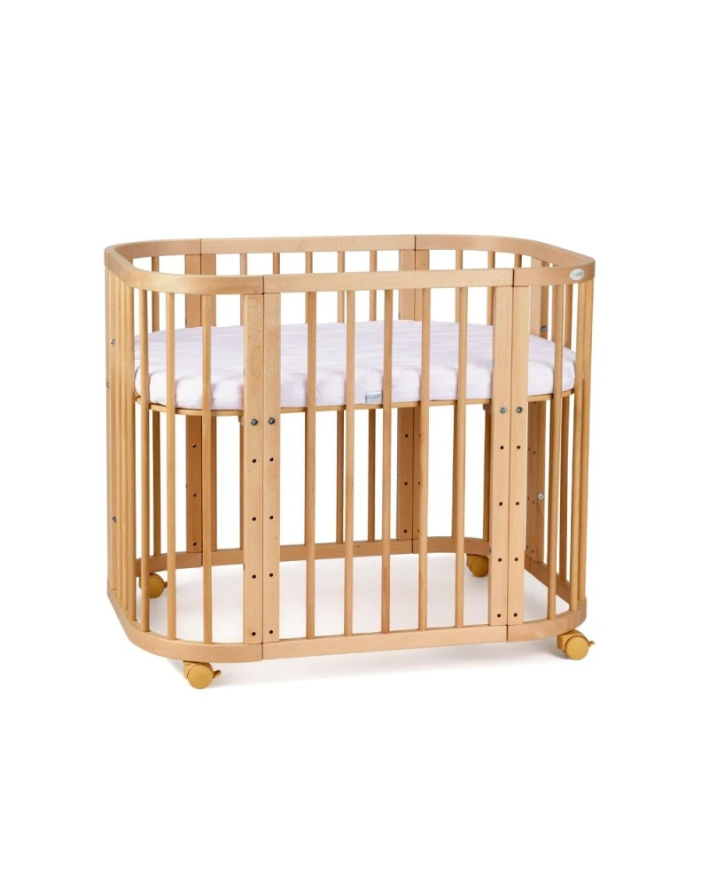 5in1 kinderbed met matras en wiegoptie - Naturel 5in1 kinderbed met matras en wiegoptie - Naturel