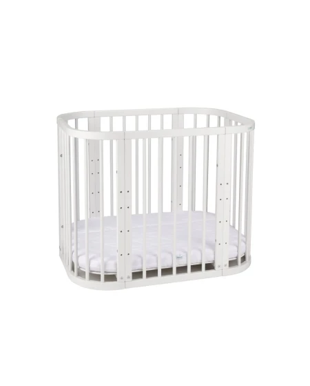 5in1 kinderbed met matras en wiegoptie - Wit | Waldin