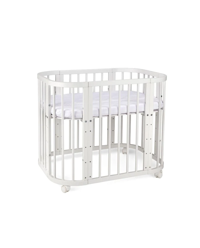 5in1 kinderbed met matras en wiegoptie - Wit | Waldin