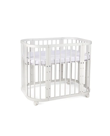 5in1 kinderbed met matras en wiegoptie - Wit | Waldin