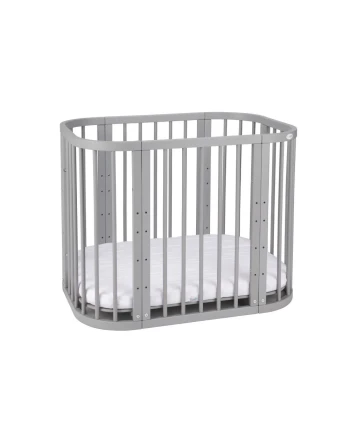 5in1 kinderbed met matras en wiegoptie - Grijs | Waldin