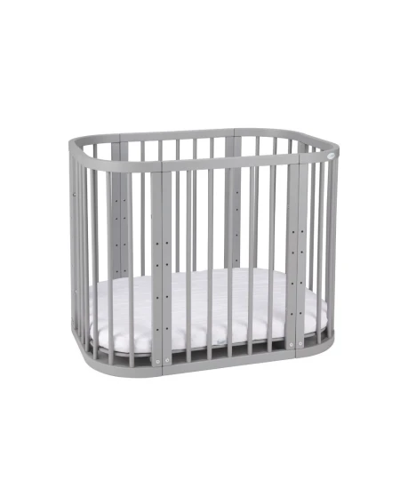 5in1 kinderbed met matras en wiegoptie - Grijs | Waldin